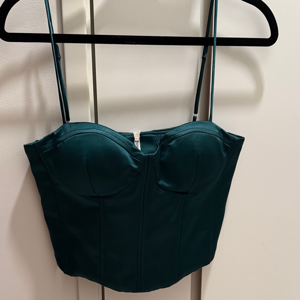 Teal Bustier Top